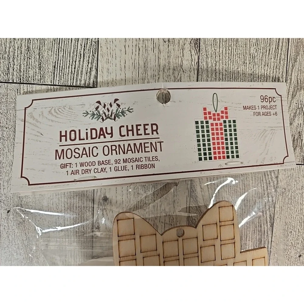 Mosaic Ornament Make Your Own Kit Tiles Clay 96 Pieces Crafters Lot of 2 NEW